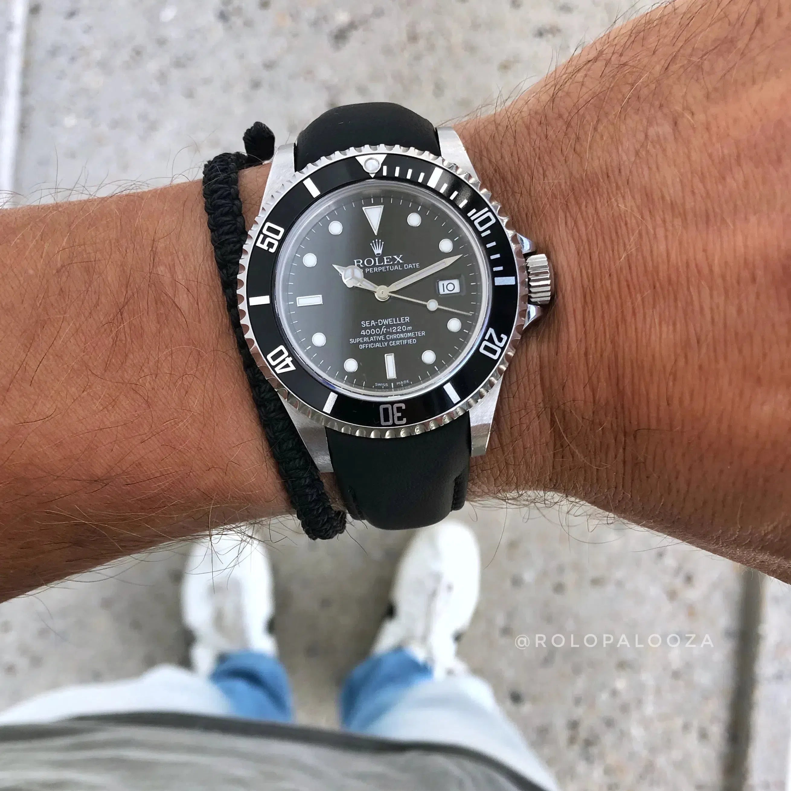 Rolex Sea-Dweller 16600 VariLeer black leather Strap Customer