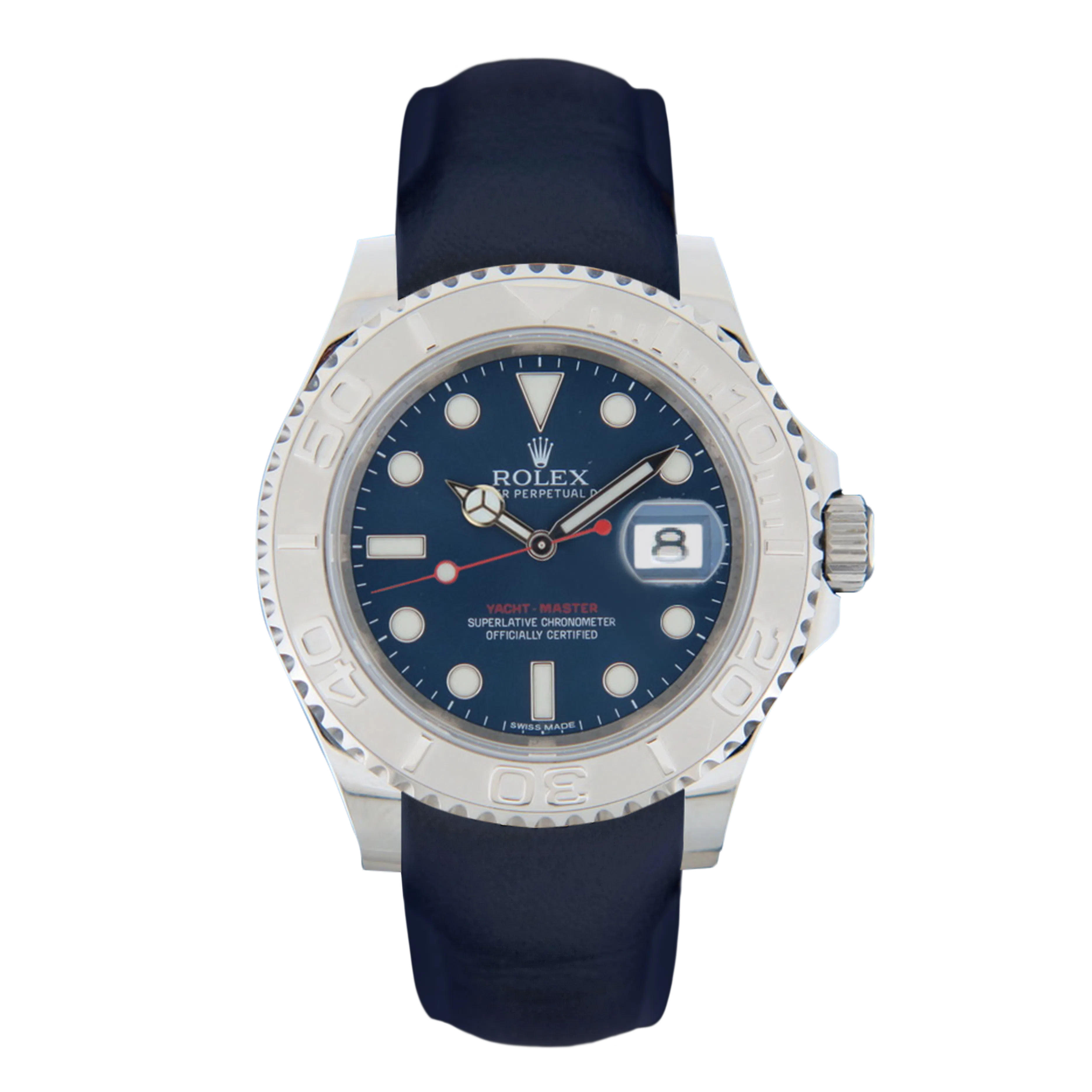 Rolex Yacht-Master 116622 blue dial Deep Ocean Blue VariLeer Strap