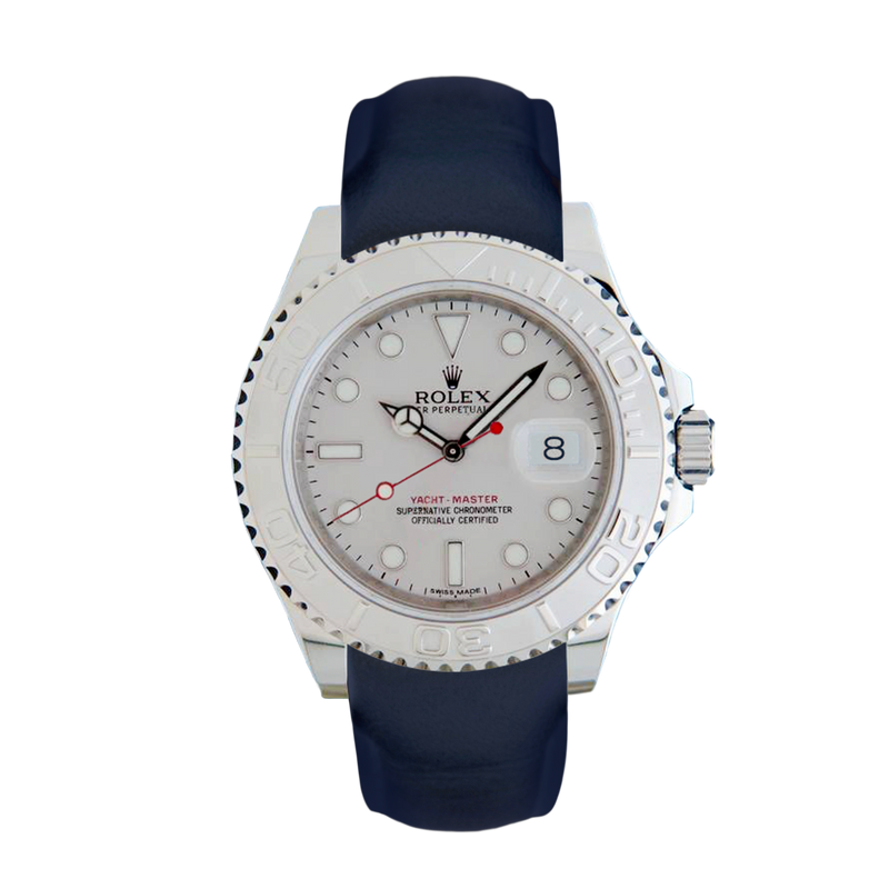 rolex yacht master blue dial rubber strap